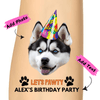Lets Pawty Custom Text